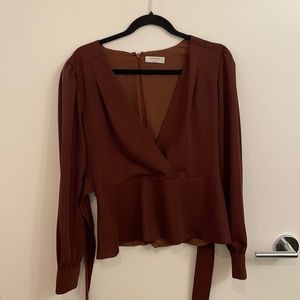Aritzia tie blouse size small